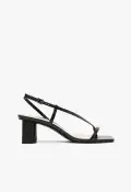 Heloise Mid Block Leather Sandal
