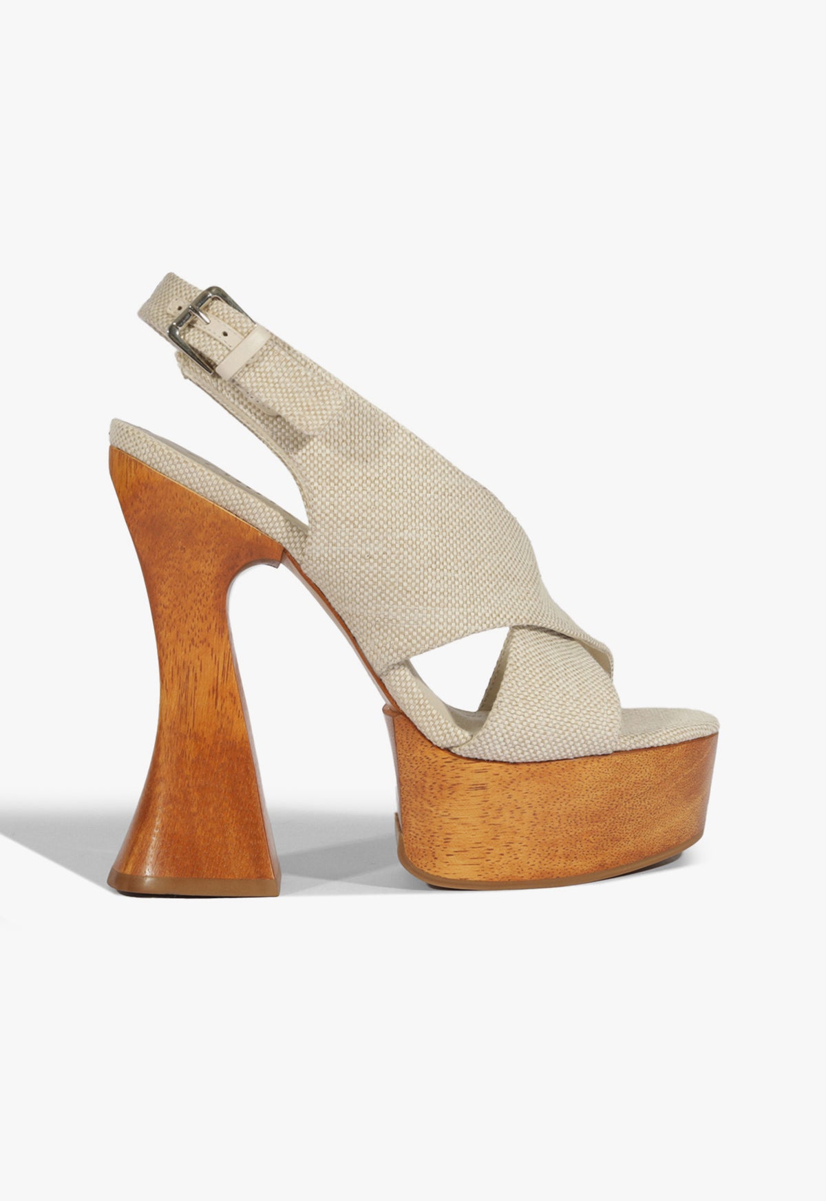 Jennifer Platform Fabric Sandal